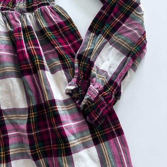 Hanna Andersson Holiday Plaid Smocked Dress - Size 10 - Picture 3 of 5